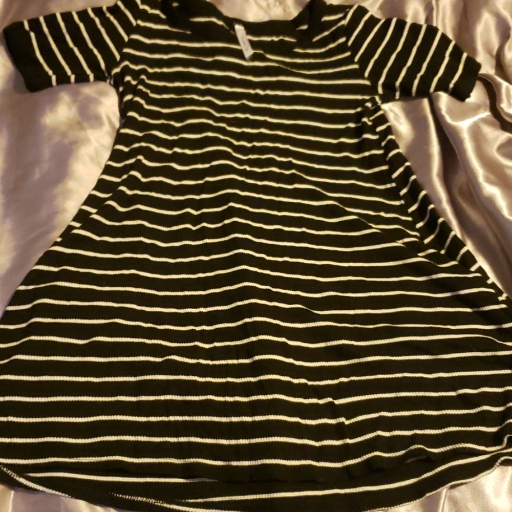 Striped tshirt skater style dress